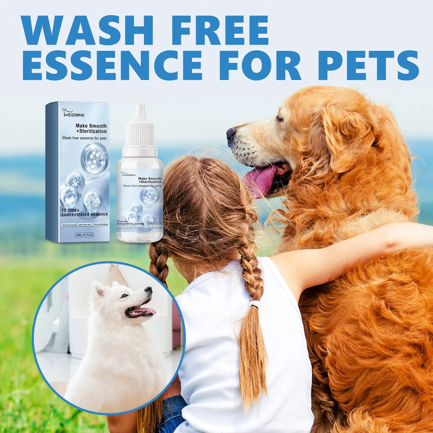 Yegbong No-Rinse Dog Shampoo | Deodorizing & Softening Essence