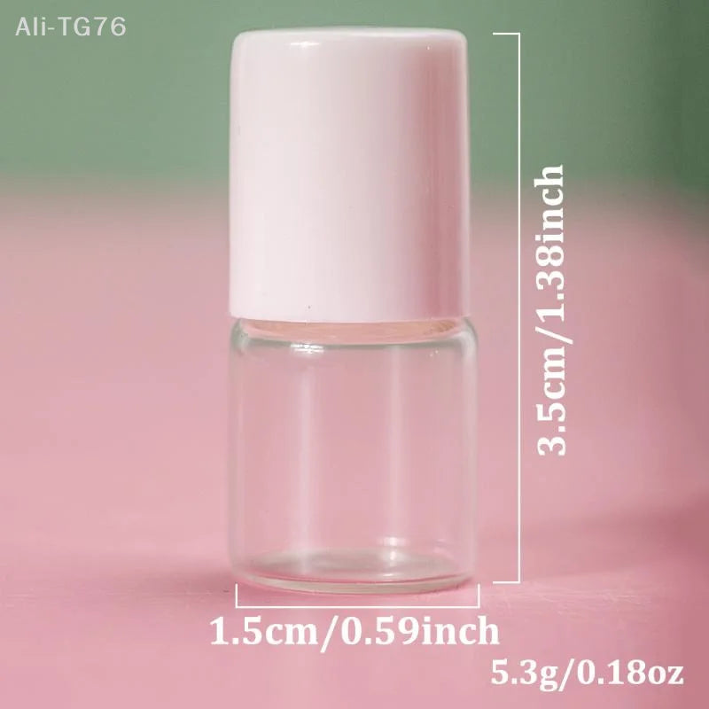 2ml Glass Roll-On Bottles for Essential Oils & Perfume | 5–20 Pack