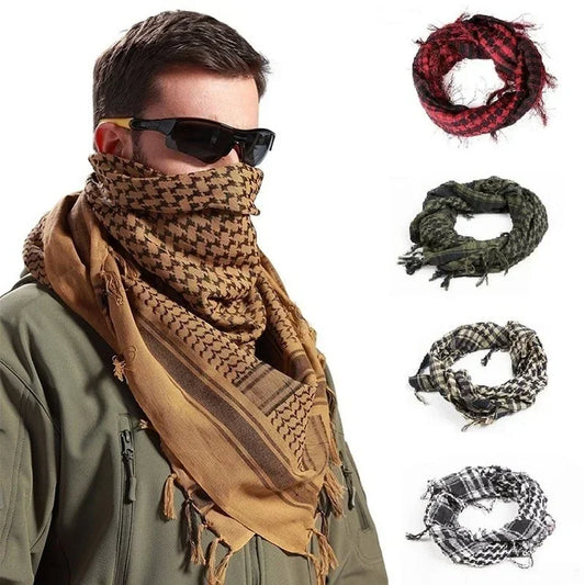 Tactical Shemagh Desert Scarf – Windproof Hiking Wrap Unisex Tactical Shemagh Scarf Peaceful Pleasures Health and Wellness