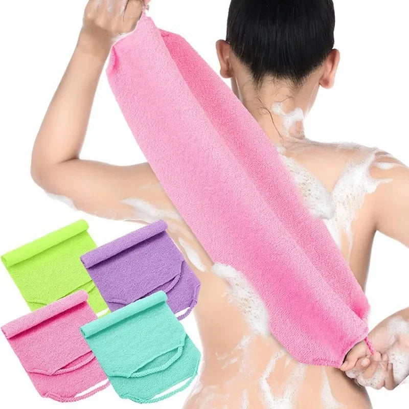 Japanese Nylon Exfoliating Bath Towel & Body Back Scrubber