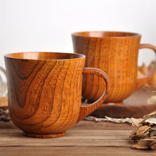 Handmade Natural Wood Mug – Japanese Style Tea, Coffee & Drink Cup, Eco-Friendly Peaceful Pleasures Health and Wellness