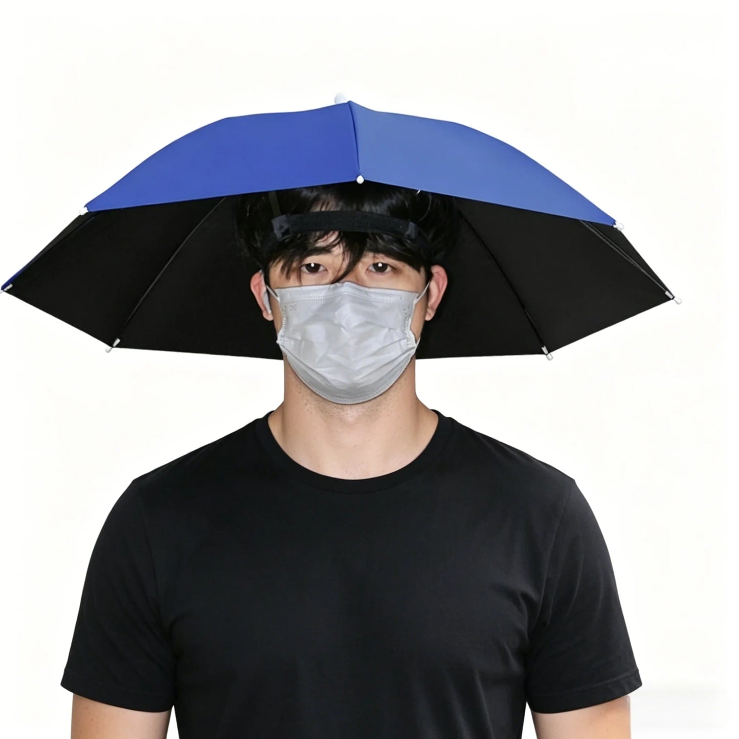 Foldable Hands-Free Umbrella Hat for Fishing, Hiking & Camping