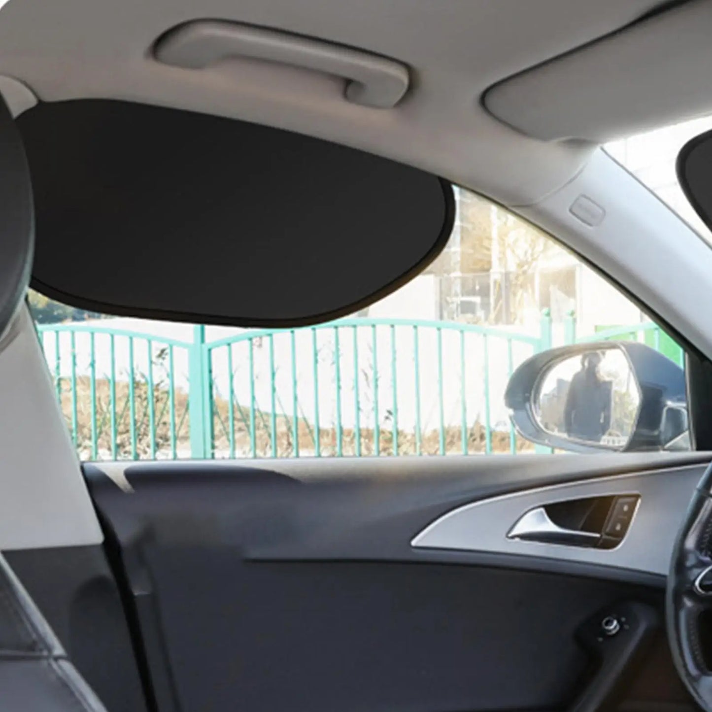 Car Side Window Sun Shade 2PCS Electrostatic UV Protection Static Cling Sunshade For Privacy, SUV Sedan Road Trip Driving Peaceful Pleasures Health and Wellness