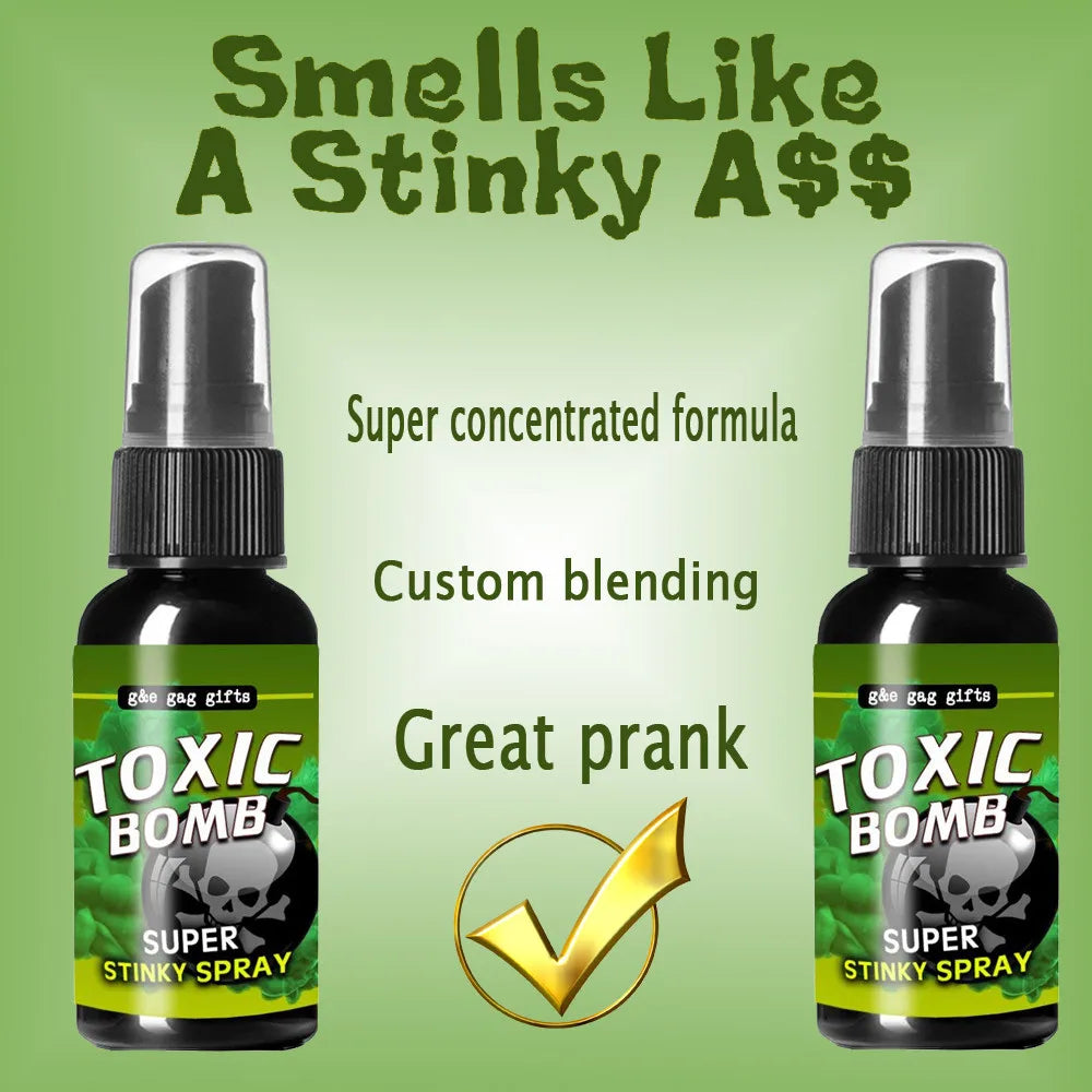 30ml Poop Spray Creative Liquid Fart Gag Prank Joke Spray Funny Toy Non-Toxic Stink Bombs Extra Strong Smelly Stinky Gas Spray Peaceful Pleasures Health and Wellness