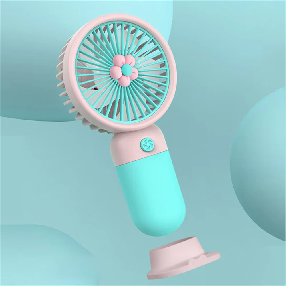 Mini USB Rechargeable Handheld Fan with Desktop Stand | Portable