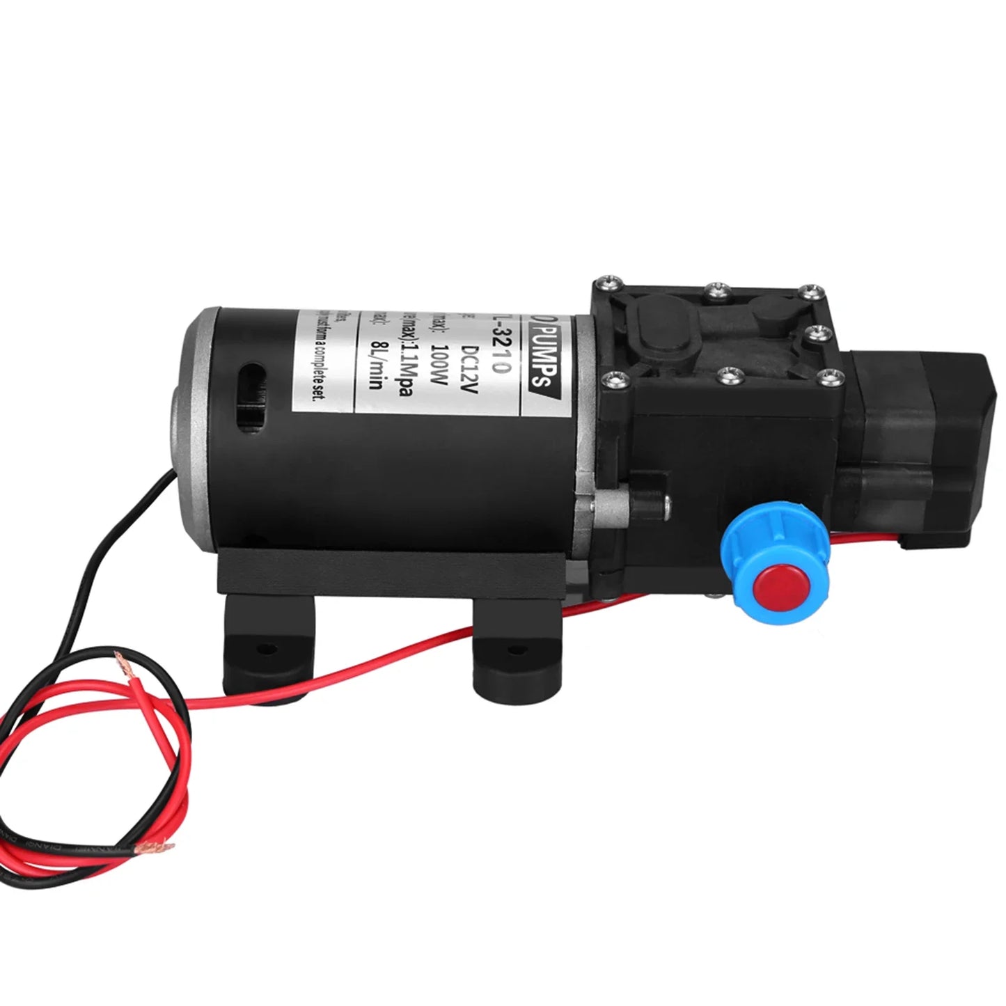 12V DC 100W Min 160Psi Pressure Diaphragm Self Priming Water Pump Wash