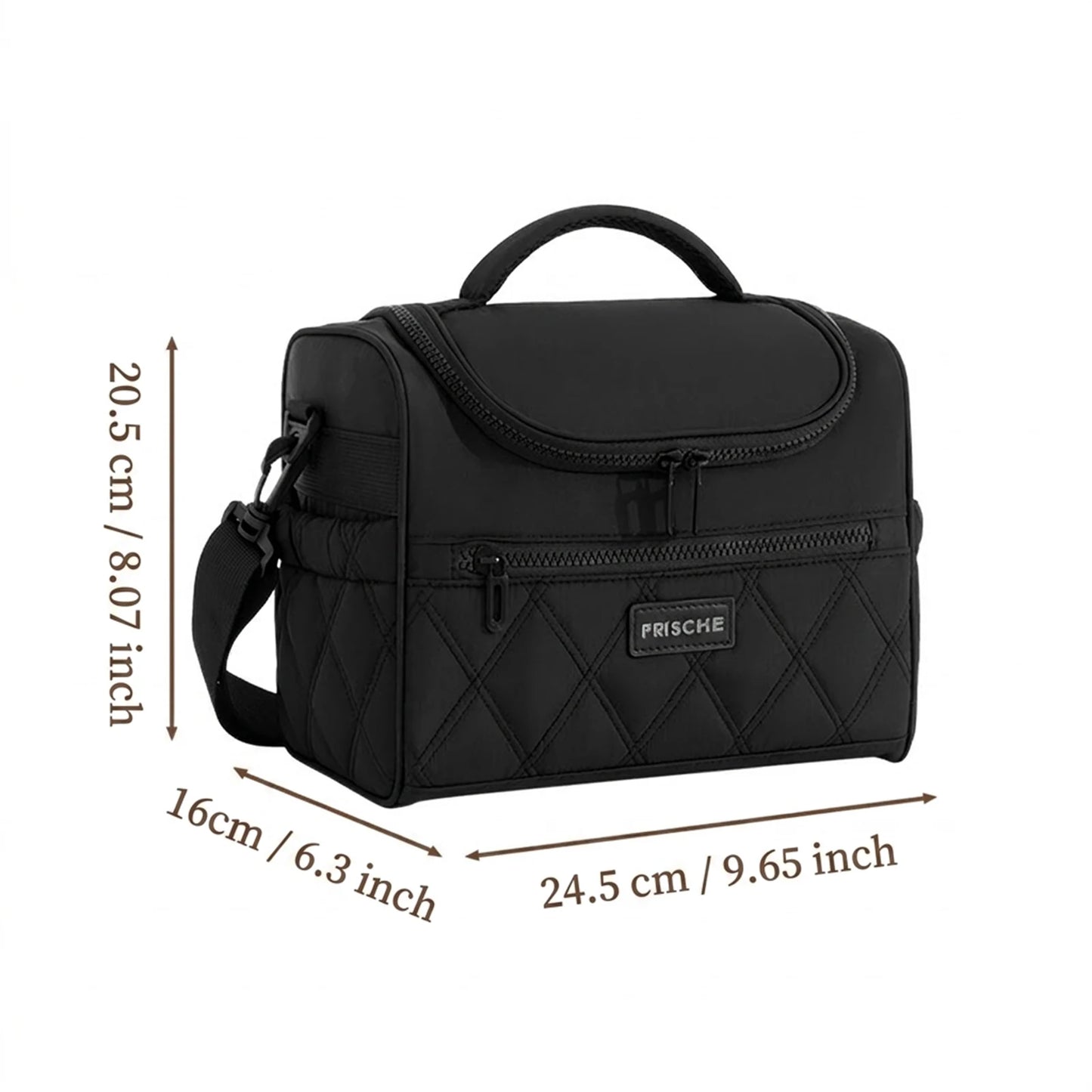Lunch Bag for Work Picnic Portable Insulated Food Carrier Bag with Waterproof-Lining and Multiple Compartments Peaceful Pleasures Health and Wellness