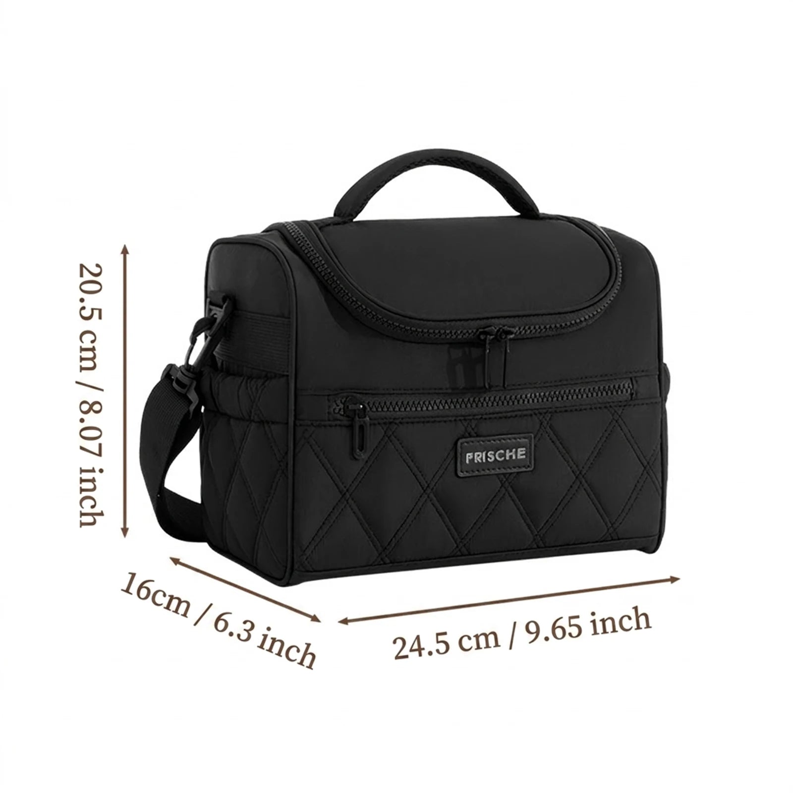 Lunch Bag for Work Picnic Portable Insulated Food Carrier Bag with Waterproof-Lining and Multiple Compartments Peaceful Pleasures Health and Wellness