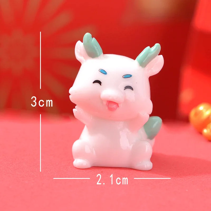 1Pcs Cartoon Cute Resin Dragon Micro Landscape Fairy Garden Micro Landschaft Pot Garden Miniatures 2025 Chinese New Year Gifts Peaceful Pleasures Health and Wellness 1