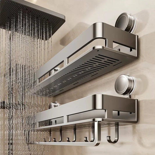 Suction Cup Shower Caddy & Towel Holder – No-Drill Storage Shower Caddy Peaceful Pleasures Health and Wellness