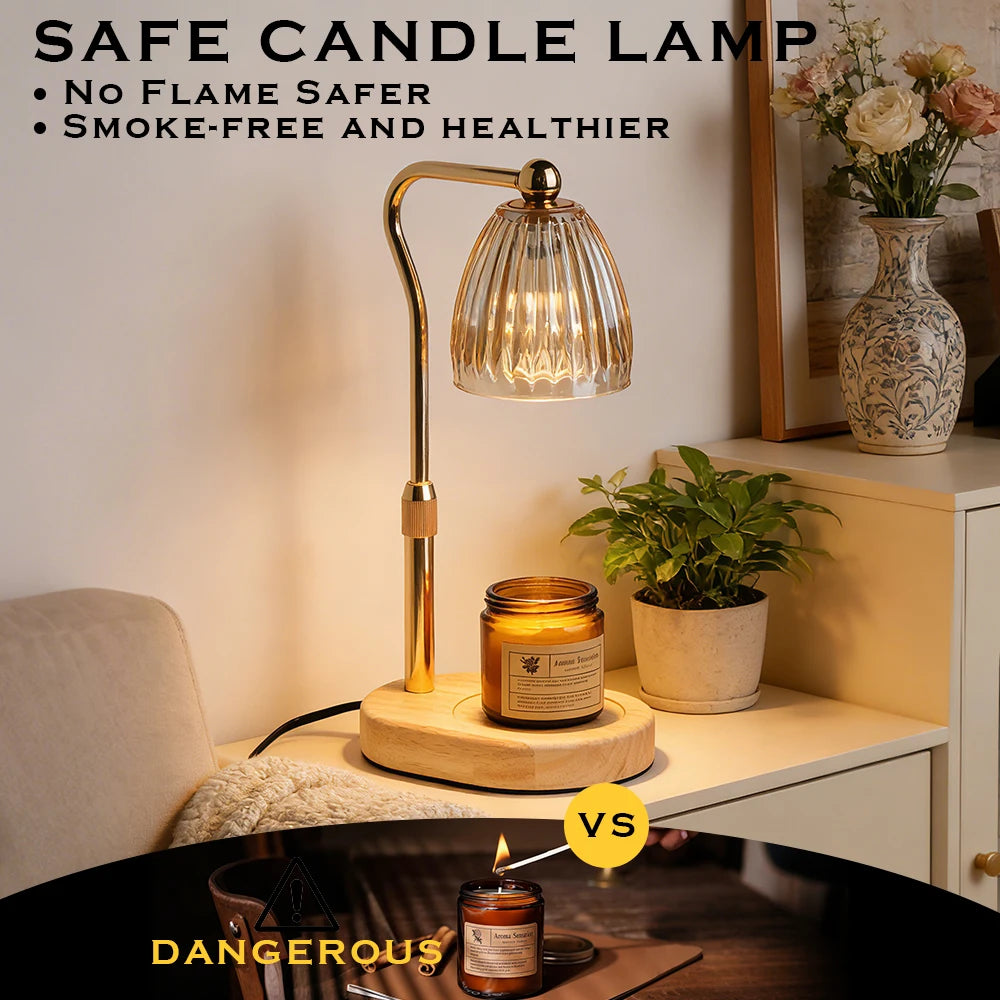 Nordic Candle Warmer Lamp with Timer & Dimmer | Wax Melt Light