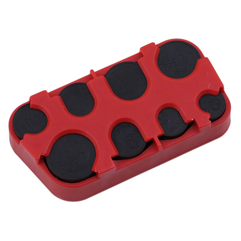 Plastic Coin Holder Case for US Euro Coins Portable Coin Organizer Storage Box with Multiple Slots for Travel Daily Use Peaceful Pleasures Health and Wellness red
