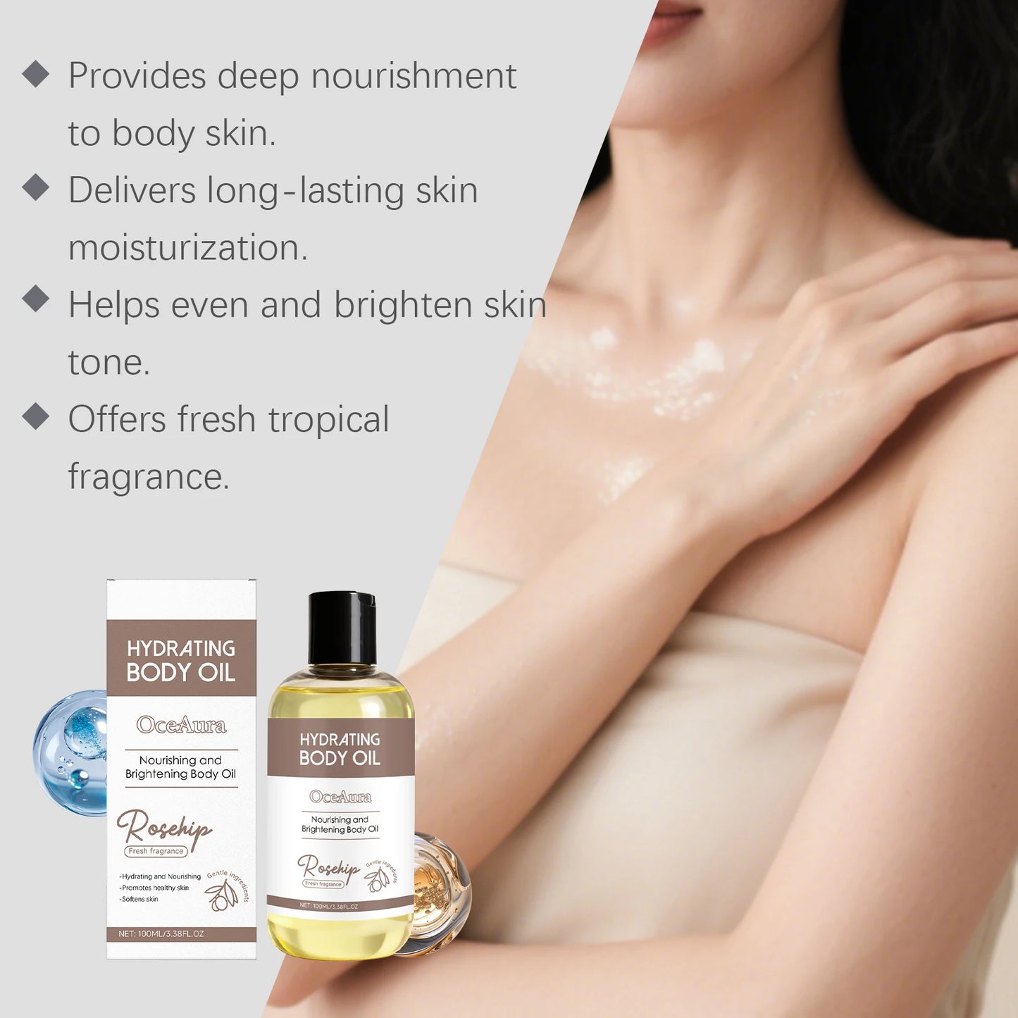 OceAura Firming Body Oil – Hydrating, Brightening & Smoothing