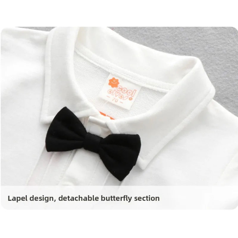 Newborn Photography Romper BOSS Set - Baby Boy's Vest & Bow Tie Two-Piece Outfit - Gentleman Photo Shoot Costume for Infants Peaceful Pleasures Health and Wellness
