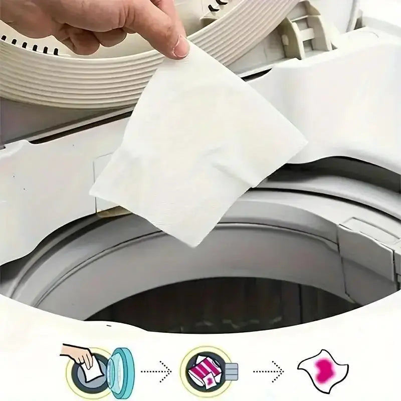 50Color Dye-Resistant Cloth for Laundry，No Chemical Composition，Mixed Laundry Anti-Penetration and Fade Protection，Universal Was Peaceful Pleasures Health and Wellness 50pcs