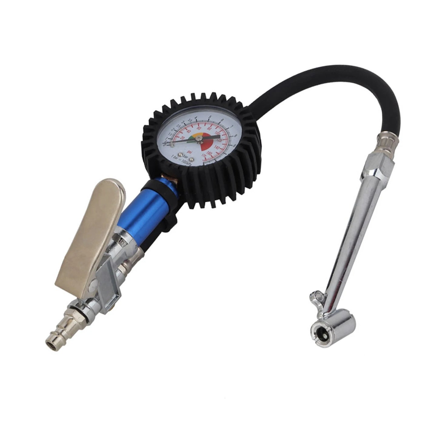 Inflator Gun Tire Gauge Pump 12 Self Clamping Air Pressure Quick