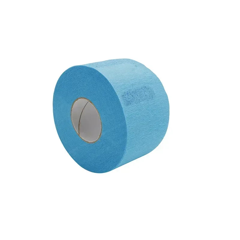 100PCS Disposable 1 Roll Hair Cutting Accessory Neck Paper Adjustable Barber Dedicated Salon Hairdressing White Neck Strips Peaceful Pleasures Health and Wellness SKY BLUE