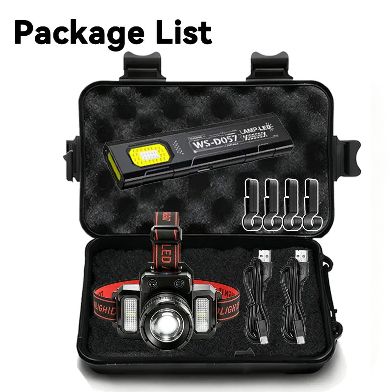 ZHIYU T51 1200LM COB LED Motion Sensor Headlamp Rechargeable