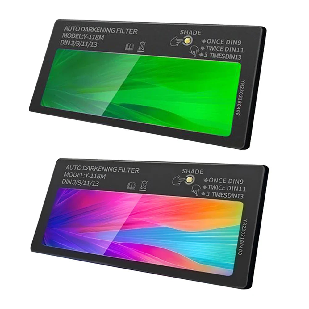 Auto-Darkening Welding Lens | 3-Level Solar LCD, 108x50mm