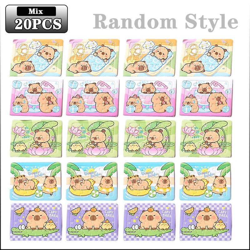 Capybara Jigsaw Puzzles for Kids – Party Favors & Prizes