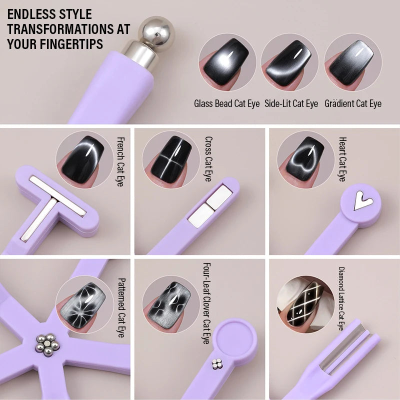 8-in-1 Starfish Nail Magnet | Cat Eye Nail Art Tool