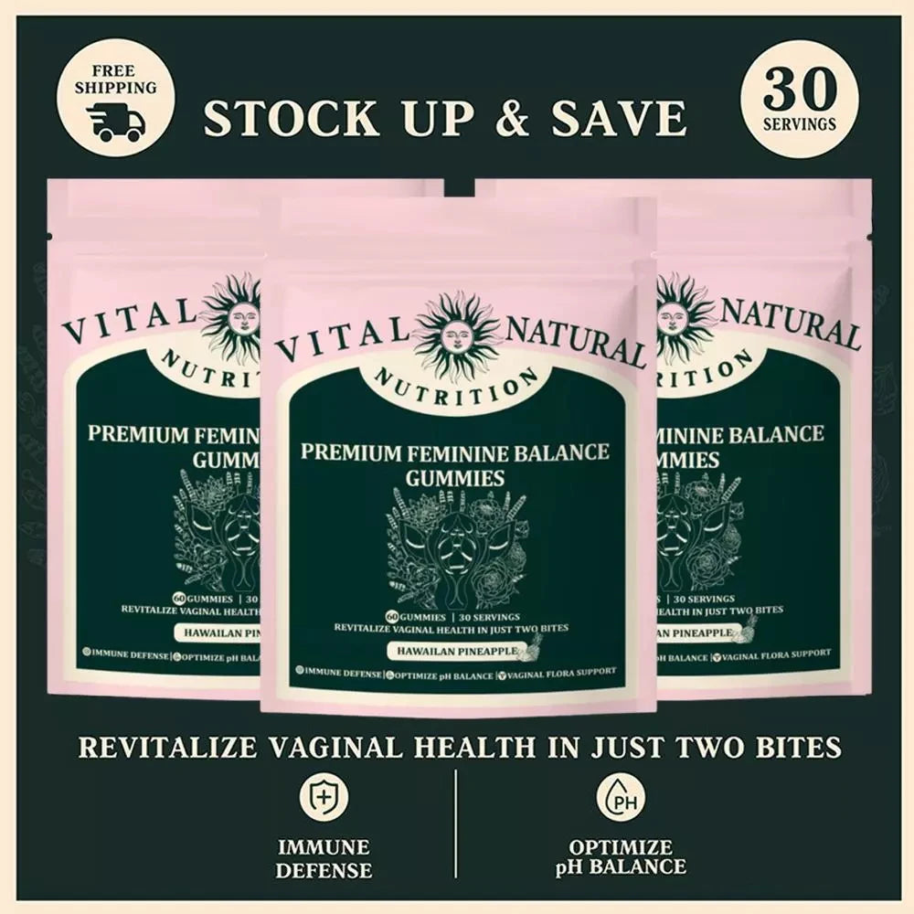 Vital Source Feminine Balance Gummies - Hawaiian Pineapple Peaceful Pleasures Health and Wellness