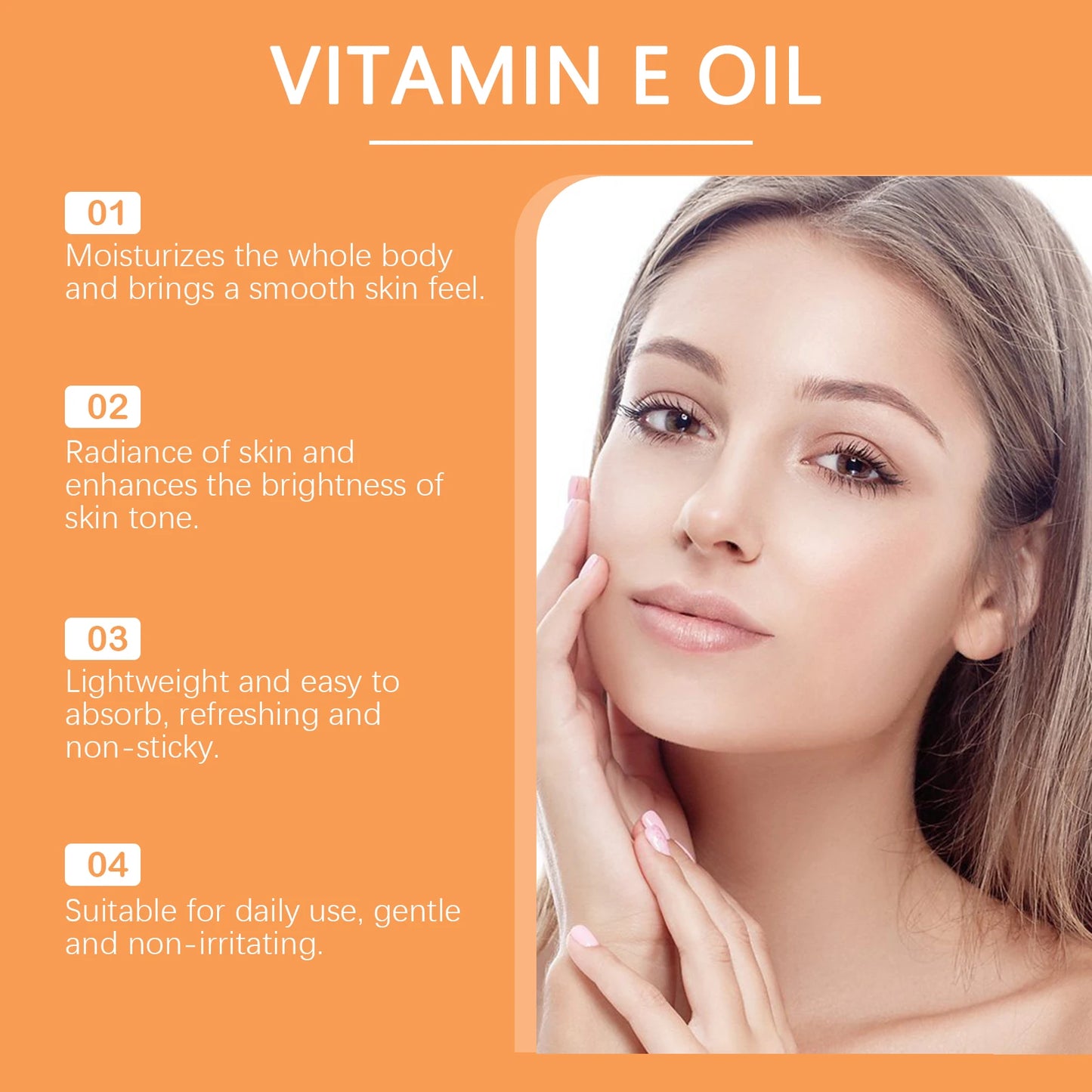 Vitamin E & Hyaluronic Acid Moisturizing Face & Body Oil 118ml