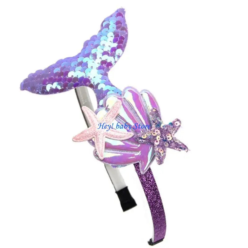 Girls Mermaid Seashell Headband | Birthday Party Hair Accessory