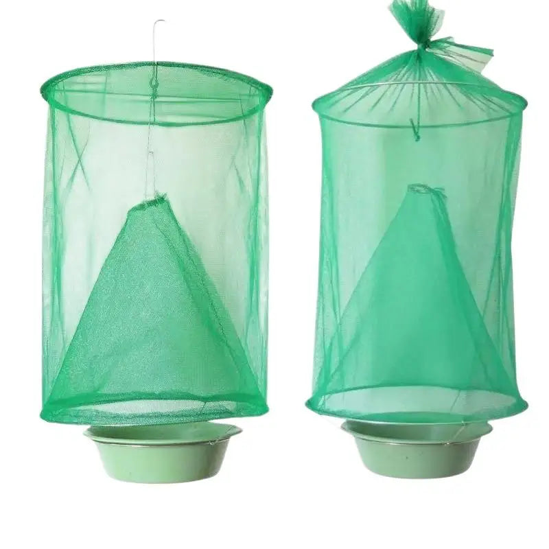 Reusable Hanging Fly Trap With Green Mesh Effective Safe Capture For Outdoor Garden Farms Courtyards Pest Control Peaceful Pleasures Health and Wellness