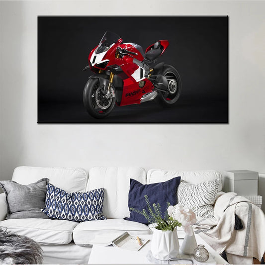 Canvas Wall Arts Home Decor Streetfighter V4 S Ducati Panigale V4 R Motorbike Wallpaper Decoration Picture Living Room Artwork Peaceful Pleasures Health and Wellness