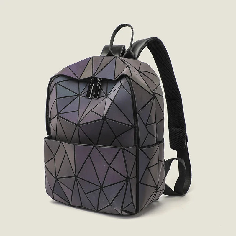 Geometric Diamond Glow-in-the-Dark Backpack | Travel Bag