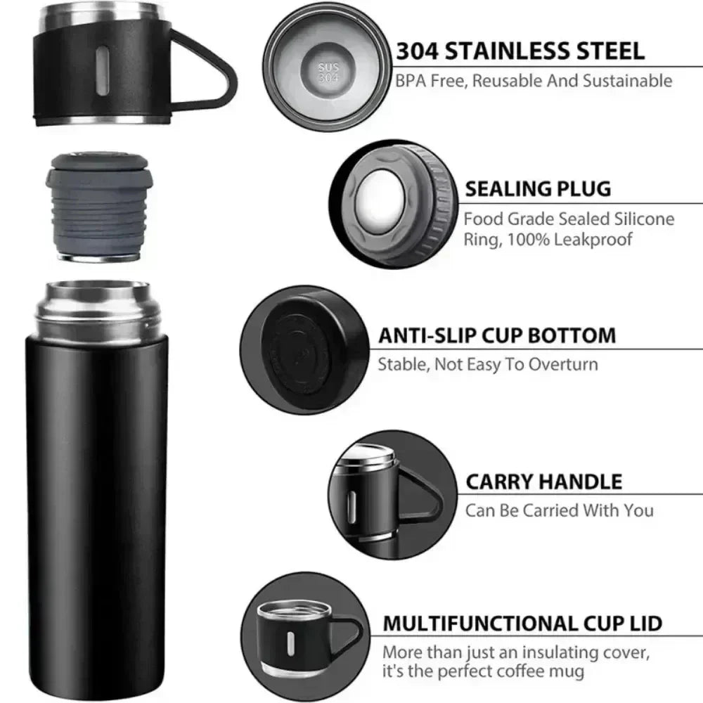 500ml Vacuum Insulated Thermos Bottle – Hot & Cold Steel