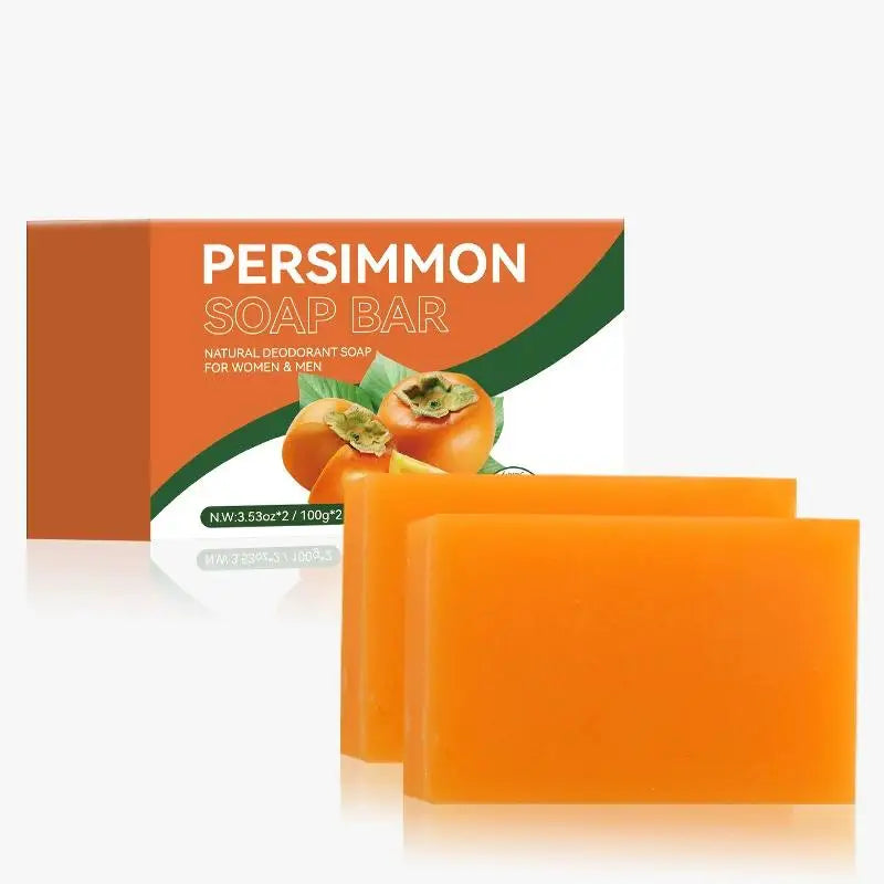 Persimmon Cleansing Soap Bar 100g/200g Body Care Face Wash Exfoliating Soap Fruit Handmade Shower Soap Peaceful Pleasures Health and Wellness 200g