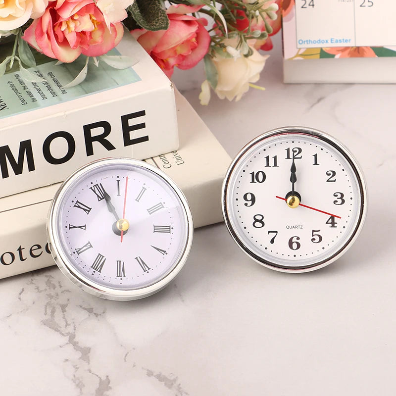 Roman Number / Arabic Number Clock Round Clock Craft Quartz Movement 2-1/2" (65mm) Round Clocks Head Insert Repair Part Peaceful Pleasures Health and Wellness