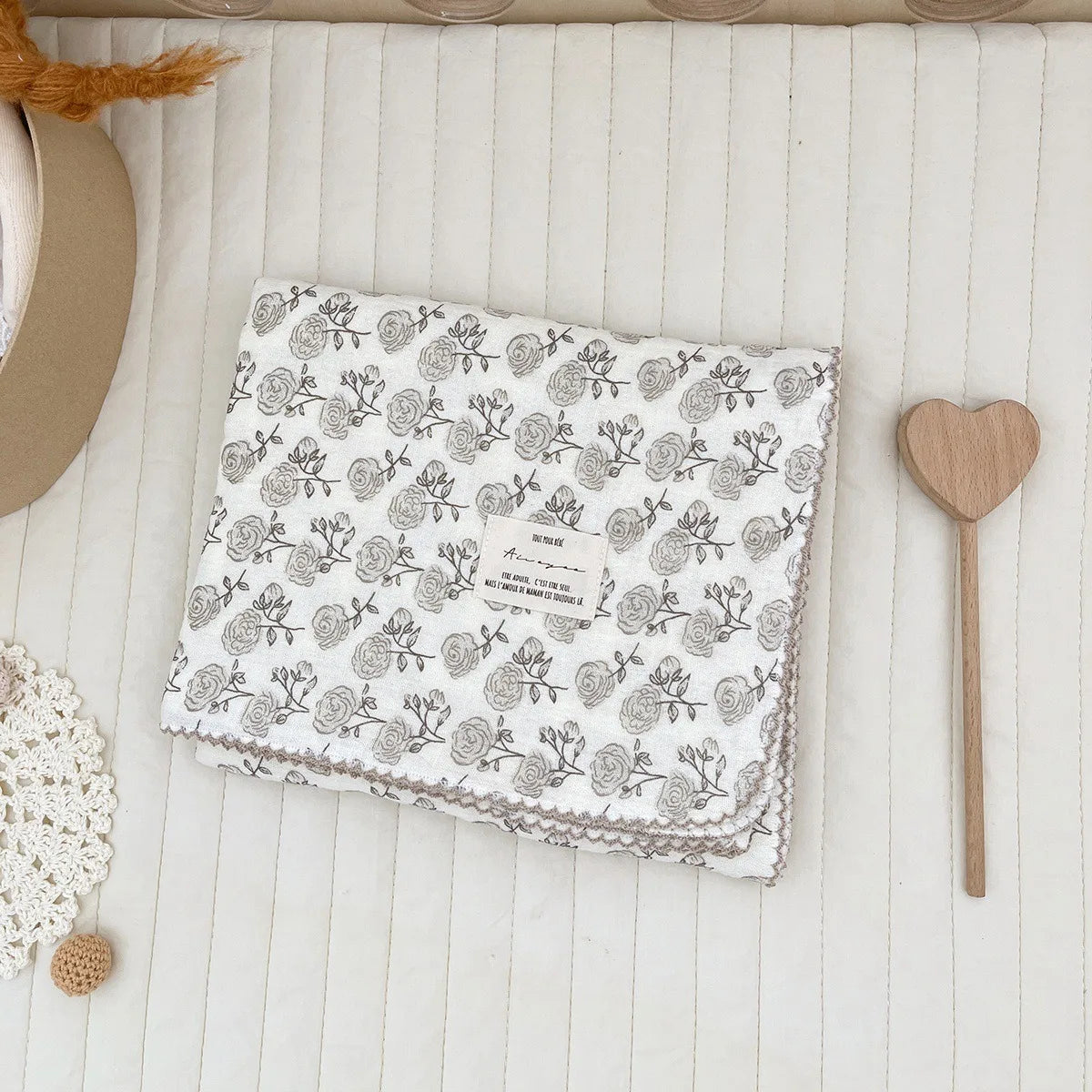 Baby Muslin Swaddle Blanket | 2-Layer Cotton & Bamboo Gauze