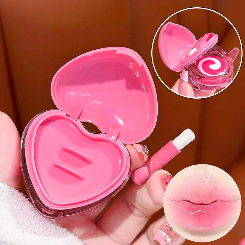 Luckgo Heart Double Color Lip Mask – Pink Tint & Hydration