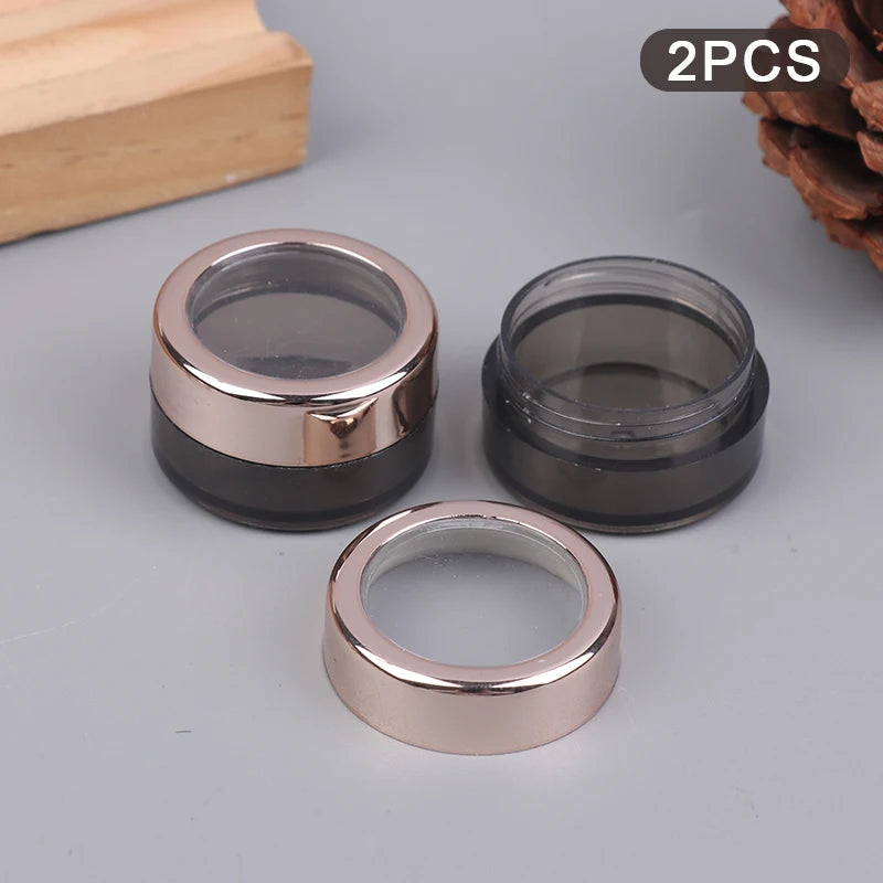 5g Nail Glitter Storage Jars – Transparent ABS Containers 2-Pack