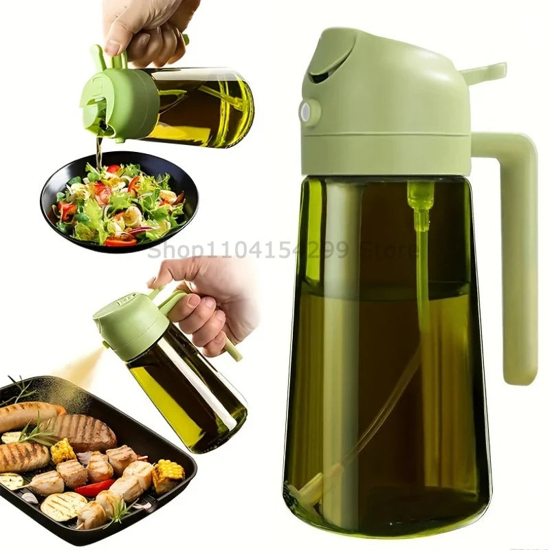 2-in-1 Oil Sprayer & Dispenser Bottle 470ml | Air Fryer BBQ
