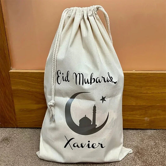 Personalised Eid Mubarak Gift Bag | Ramadan Sack for Kids Personalised Gift Bag Peaceful Pleasures Health and Wellness