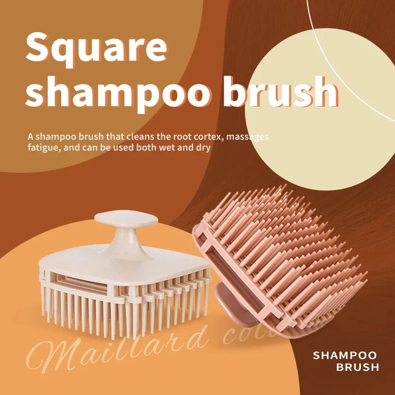 1pcs Silicone Shampoo Brush Head Scalp Massage Comb Hair Washing Comb Body Massage Shower Brush Salon Hairdressing Tool Peaceful Pleasures Health and Wellness