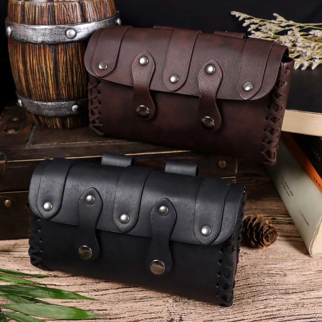 Medieval Vintage Money Pouch Bag Costume Accessory Men Women Viking