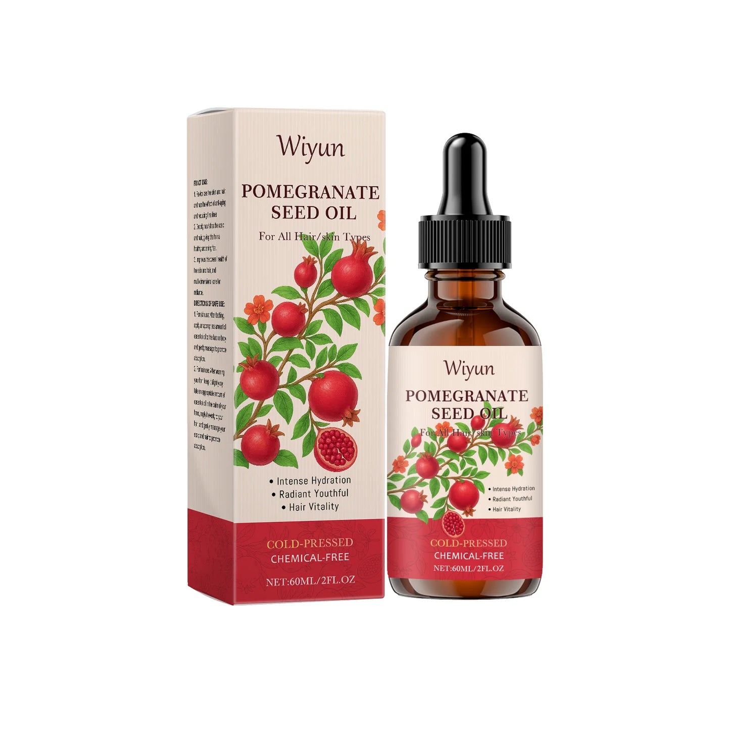 Pomegranate Seed Oil for Body & Hair – Firming, Hydrating 60ml
