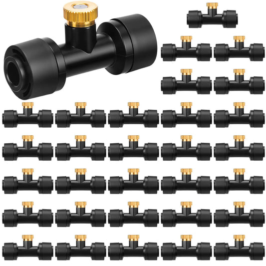 10Pcs lot Misting Fog Nozzles with Quick Access Tee Connector Garden Landscaping Irrigation Sprayers Peaceful Pleasures Health and Wellness