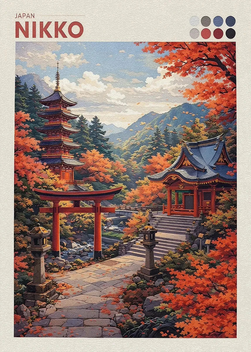 Japan Autumn Cityscape Posters Yokohama Shizuoka Hakodate Modern Prints Canvas Painting Wall Art Picture Home Living Room Decor Peaceful Pleasures Health and Wellness
