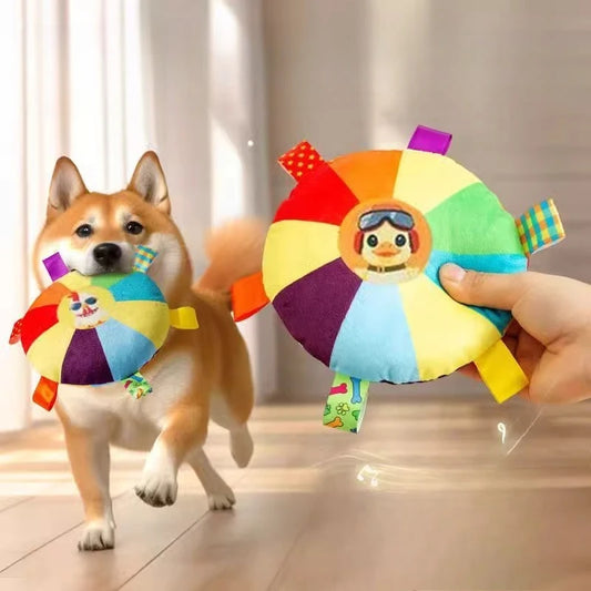Hot Dog Plush Chew Toy with Bell | Small Dog Bite-Resistant Dog Chew Toy Peaceful Pleasures Health and Wellness