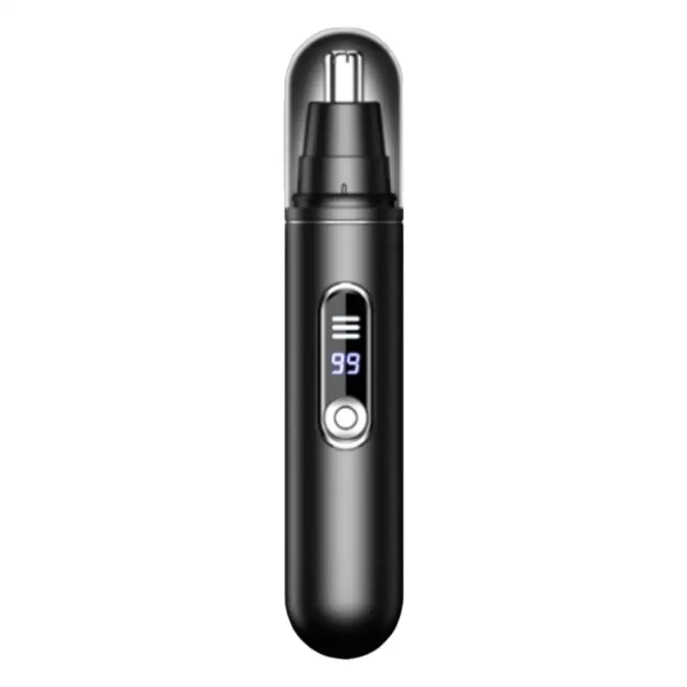 Electric Nose Hair Trimmer Clipper Nose Ear Hair Eyebrow Pocket Size Waterproof Removal Men Rechargeable Painless Clipper Peaceful Pleasures Health and Wellness Black