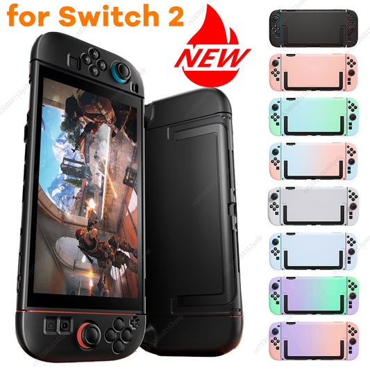 TPU Case for Switch 2 Console Ergonomic Handle Grip Cover Shockproof Protective Cover Anti-Scratch TPU Protection Case Anti-slip Peaceful Pleasures Health and Wellness