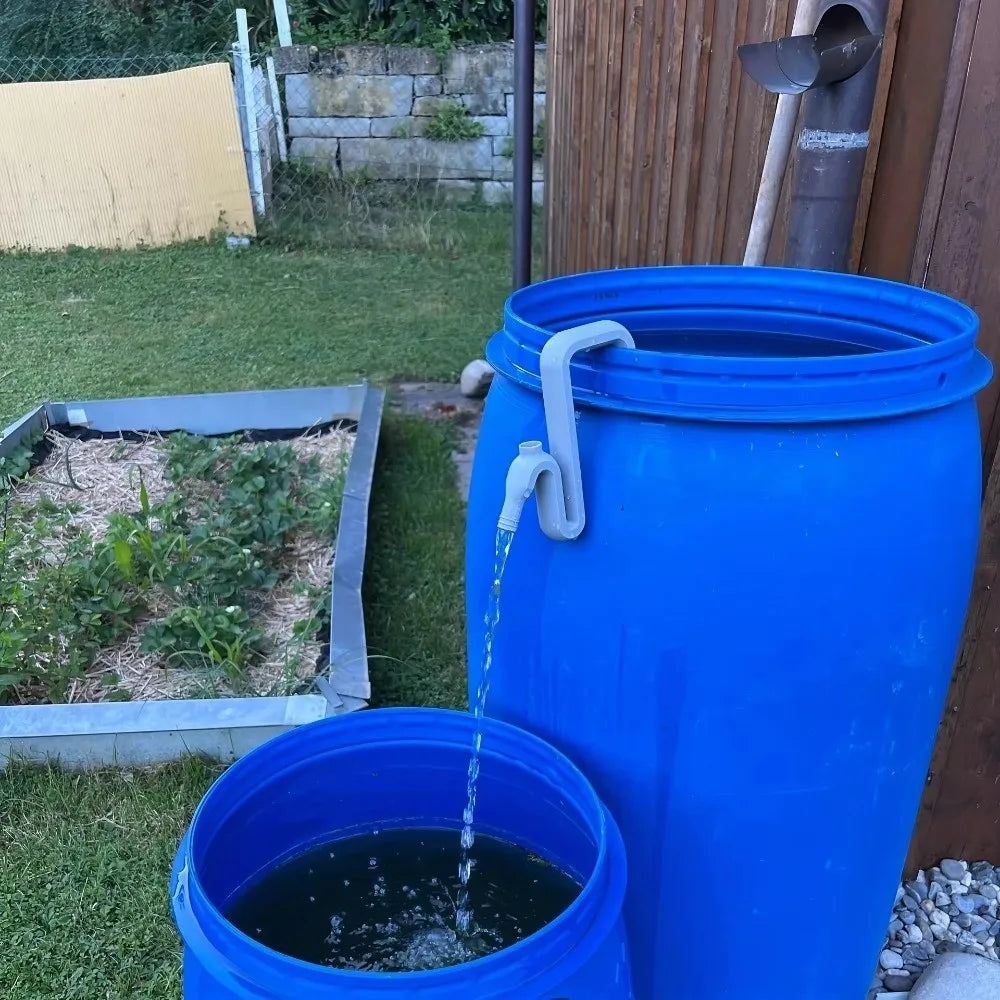Self-priming Design Rainwater Transfer Pipe Siphon Mechanism PP Overflow Pipe Easy Installation Self-priming Siphon Hose Peaceful Pleasures Health and Wellness