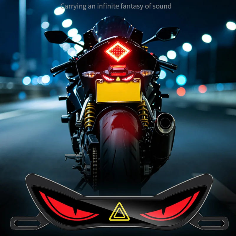 Motorcycle Demon Eye LED Brake Warning Light | 12V Neon Decor