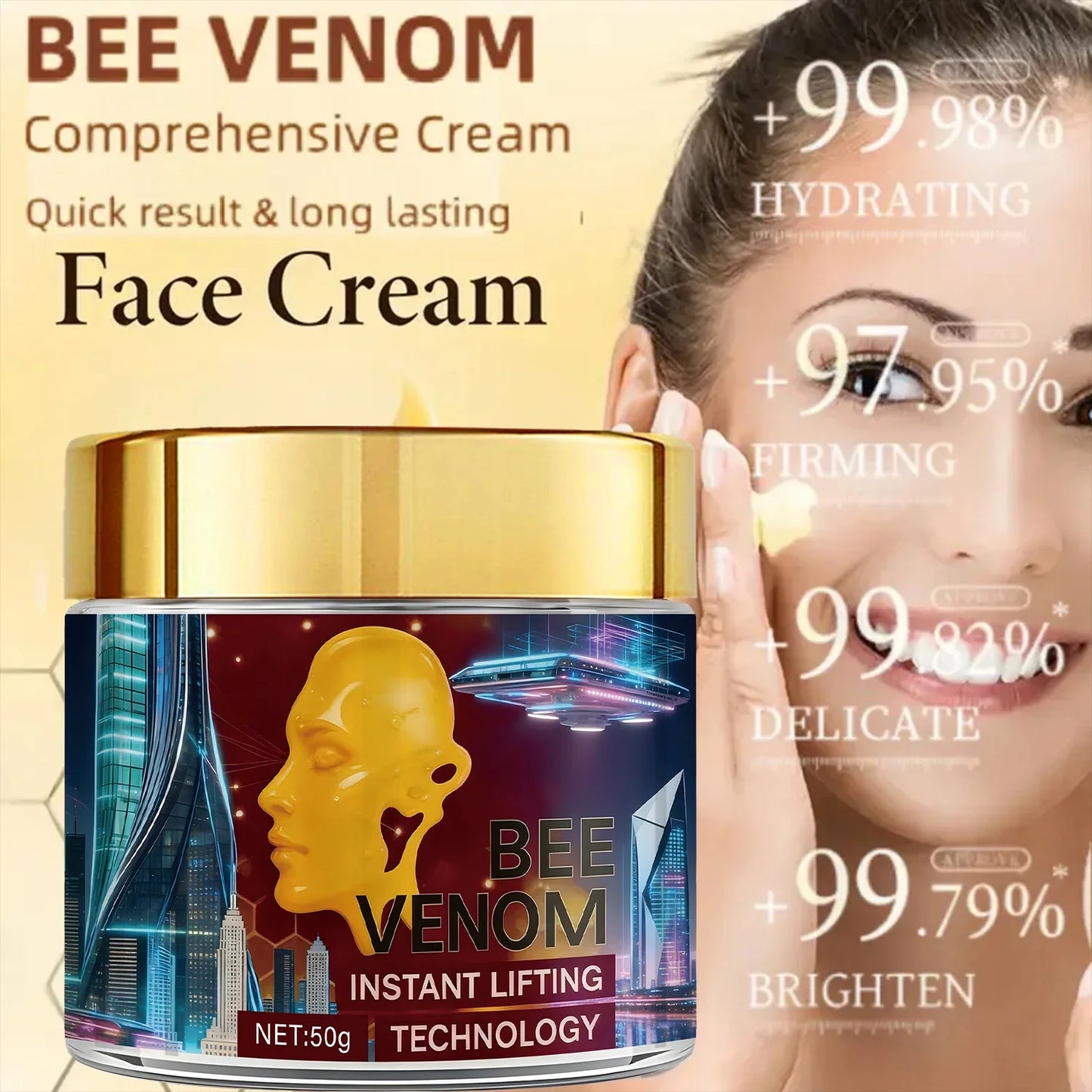 Bee Venom Lifting Cream with Retinol & Arbutin – Firming Face Cream